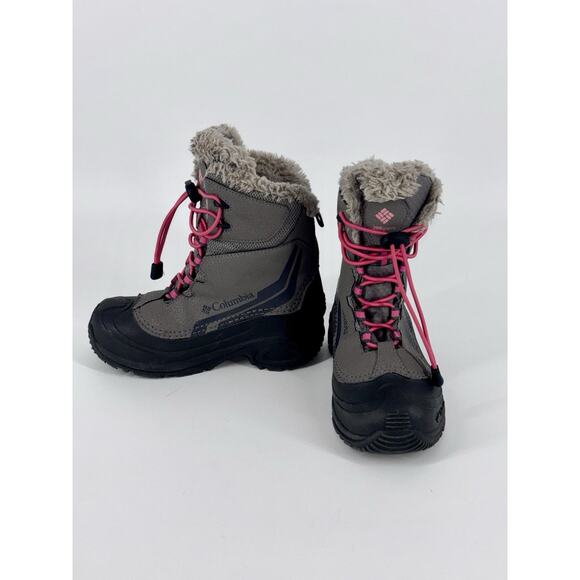 Columbia Bugaboot Plus Girls Boots Youth Size 2 Gray Waterproof Snow Outdoor EUC - Picture 3 of 10